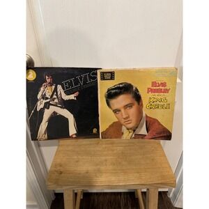 Elvis Presley Vinyl Record Lot King Creole Soundtrack & Double Dynamite 2 LP Set